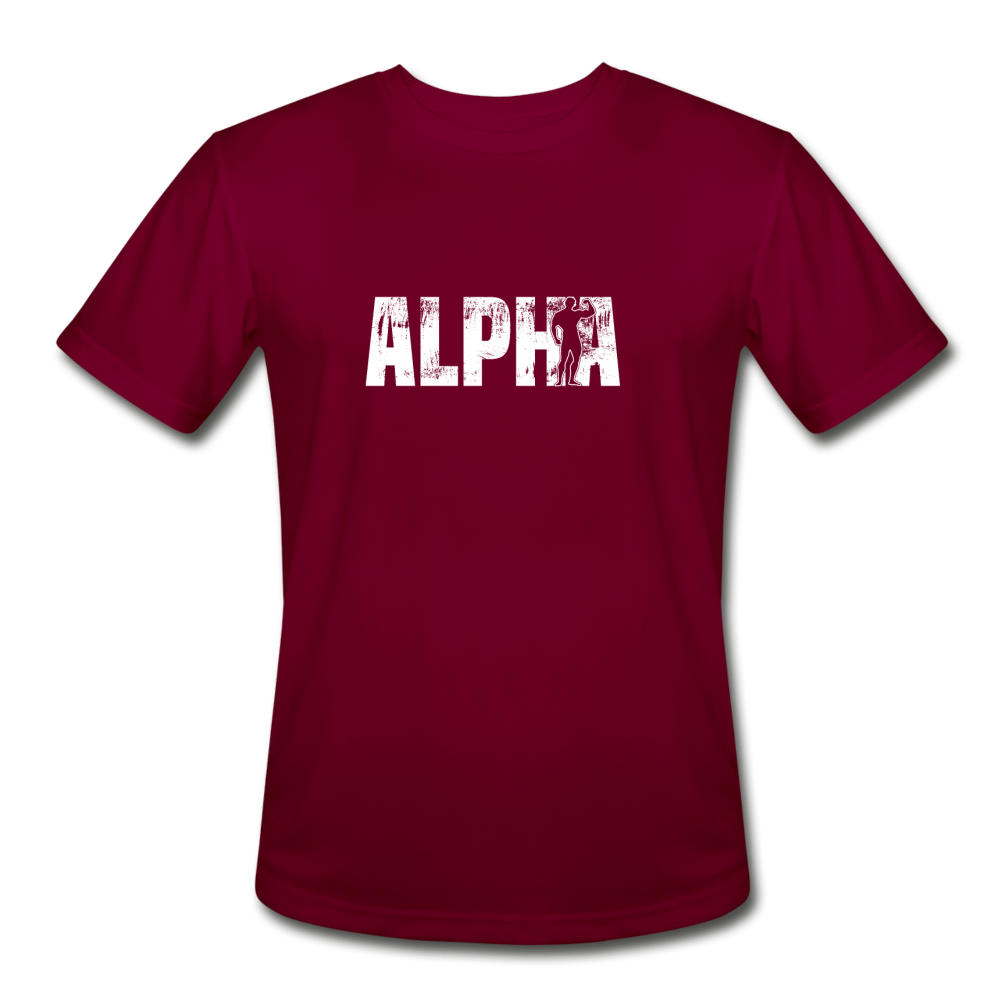 Men’s Moisture Wicking Performance Alpha T-Shirt - burgundy