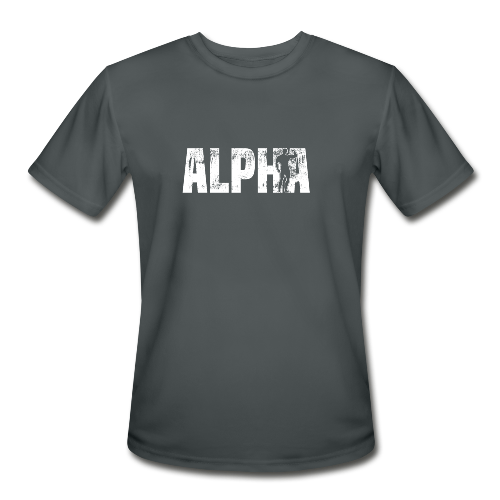 Men’s Moisture Wicking Performance Alpha T-Shirt - charcoal