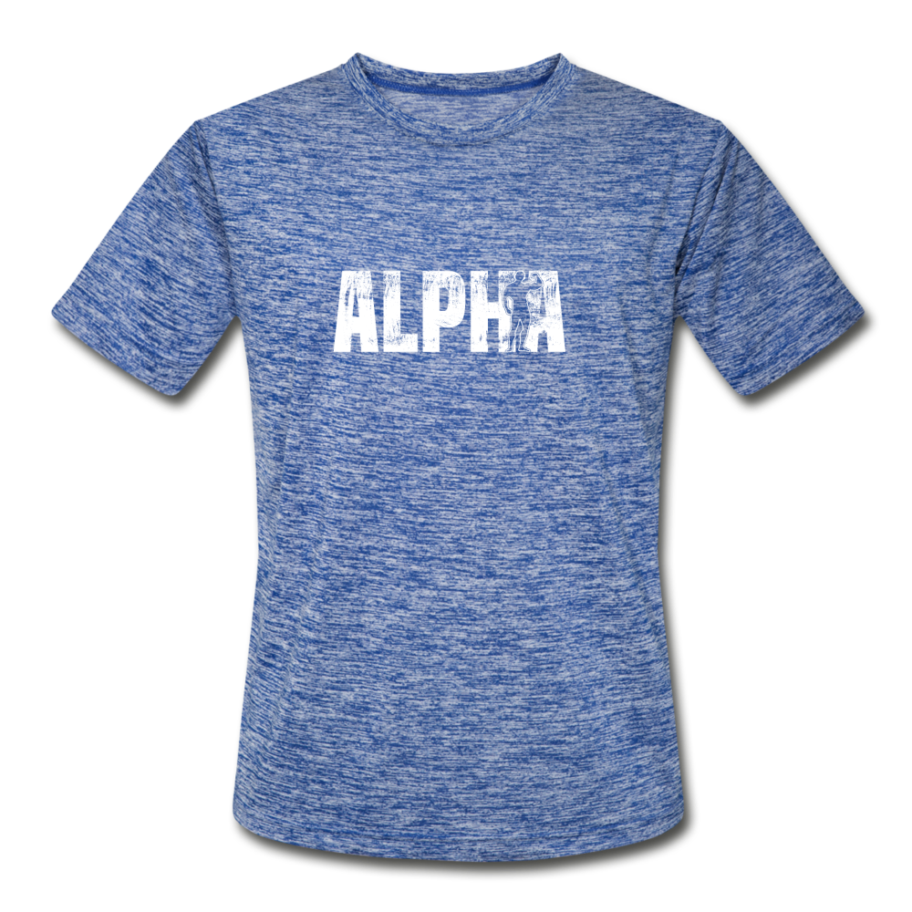 Men’s Moisture Wicking Performance Alpha T-Shirt - heather blue