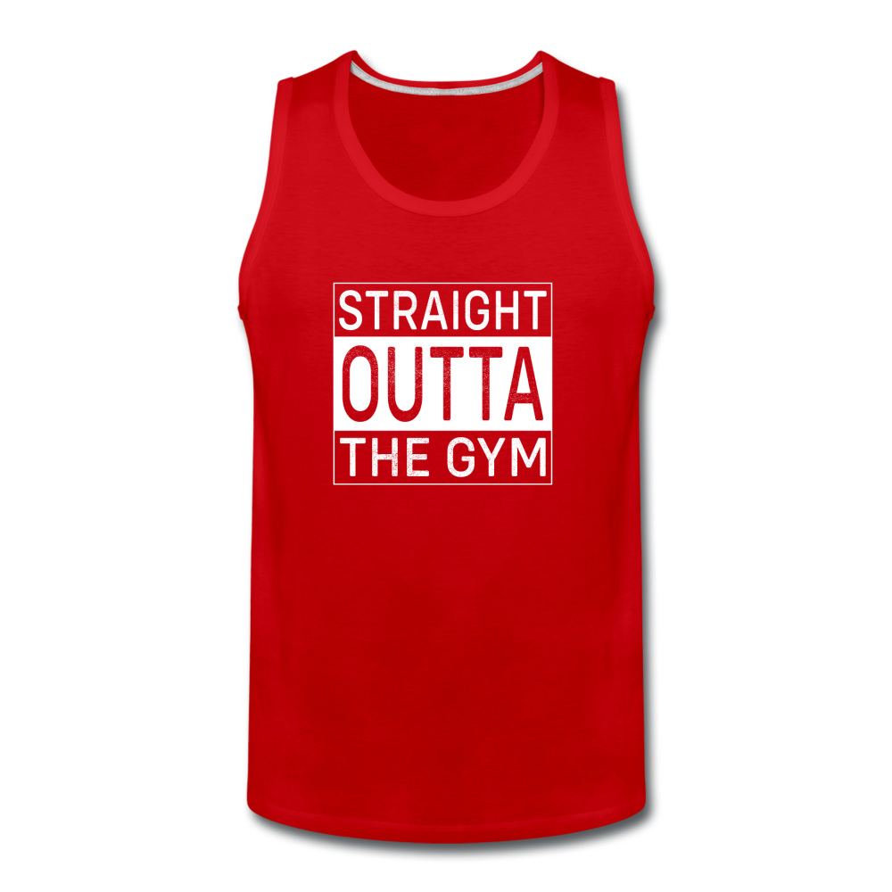 Men’s Premium Straight Outta the Gym Tank - red