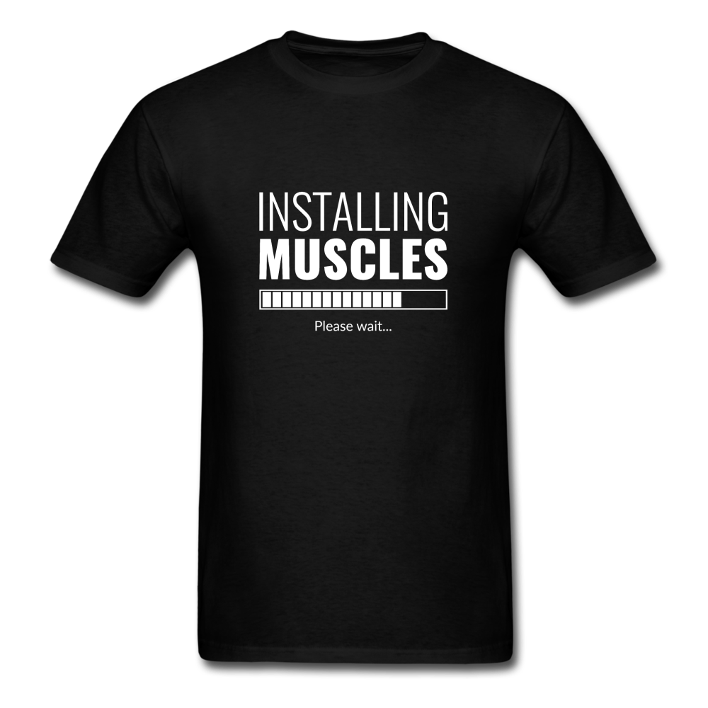 Unisex Classic Installing Muscles T-Shirt - black