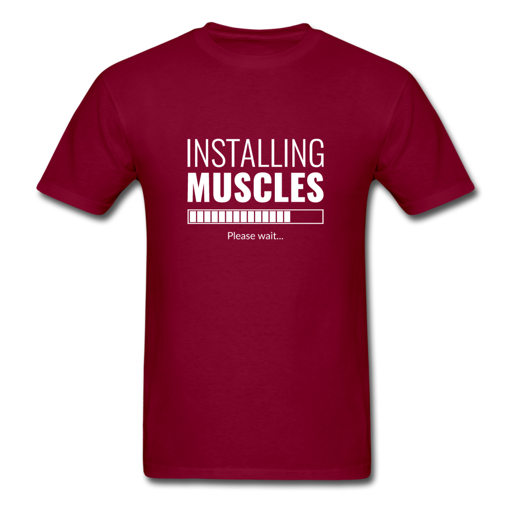 Unisex Classic Installing Muscles T-Shirt - burgundy