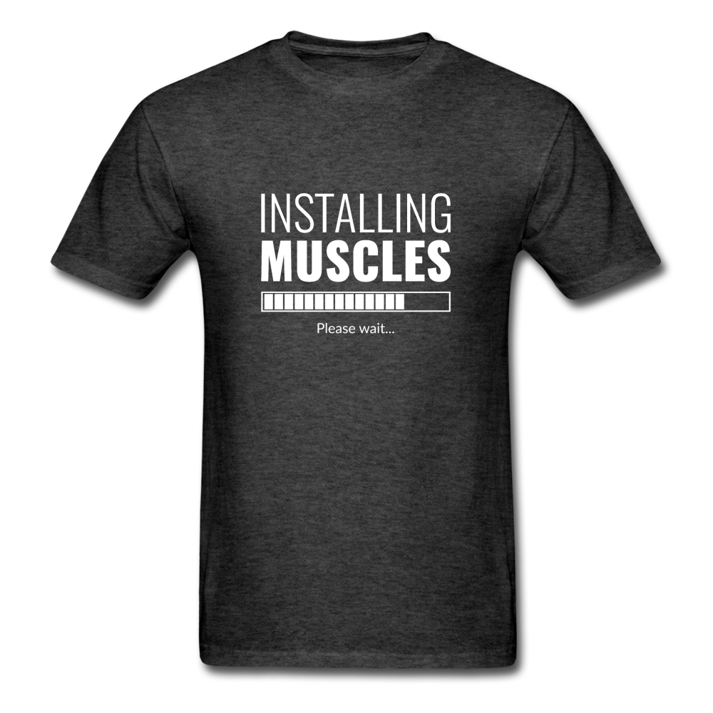 Unisex Classic Installing Muscles T-Shirt - heather black