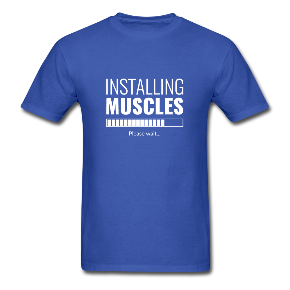 Unisex Classic Installing Muscles T-Shirt - royal blue