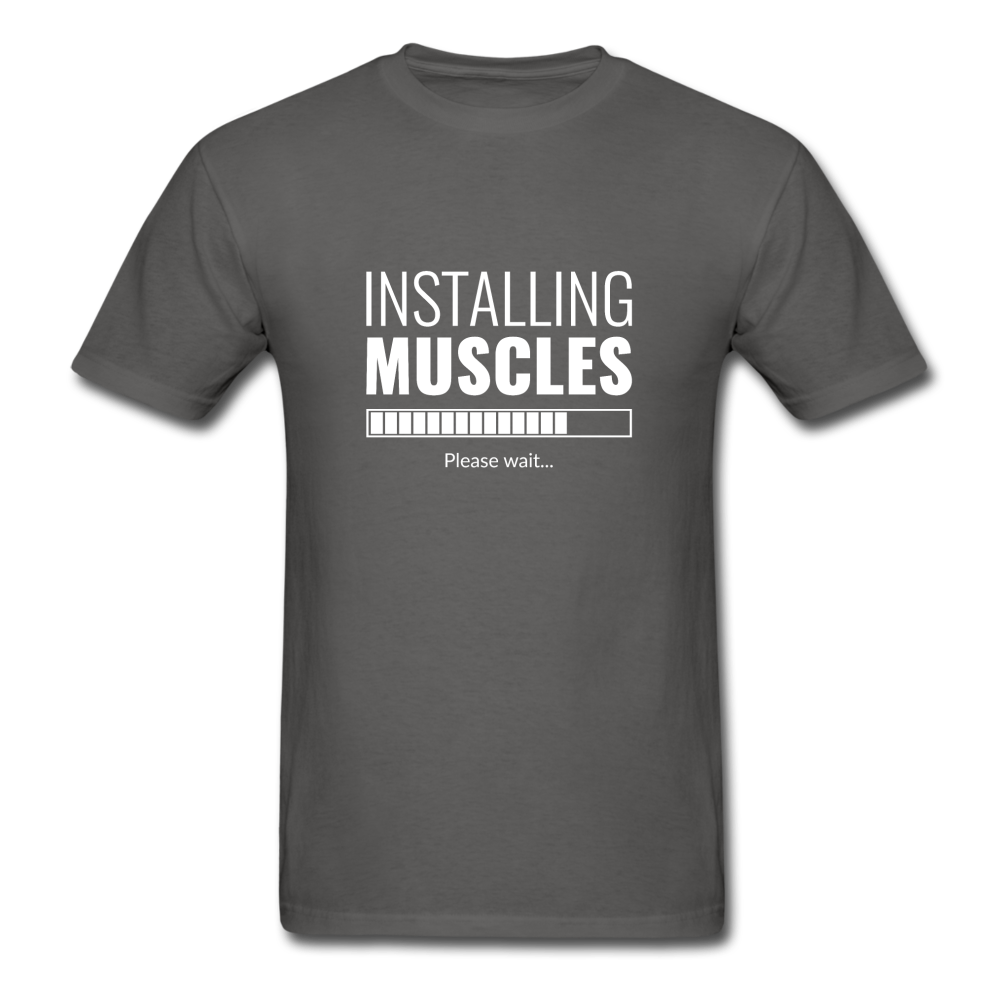 Unisex Classic Installing Muscles T-Shirt - charcoal