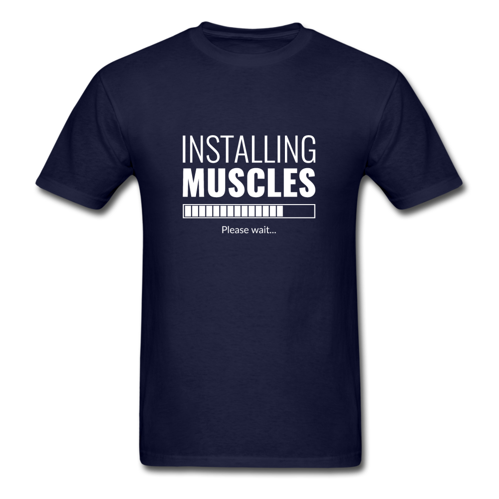 Unisex Classic Installing Muscles T-Shirt - navy