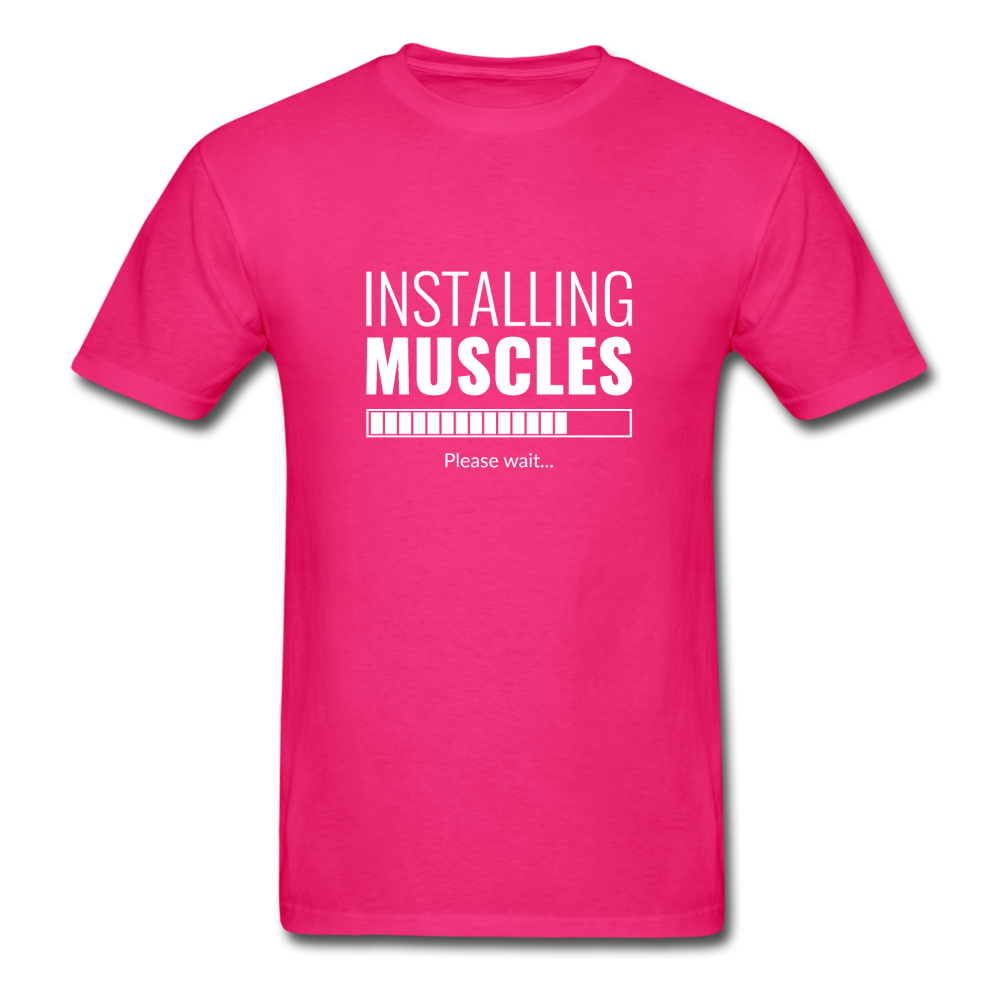 Unisex Classic Installing Muscles T-Shirt - fuchsia