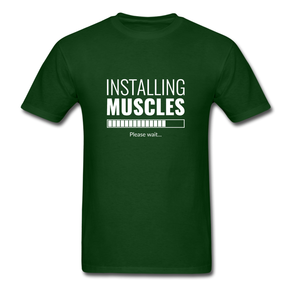 Unisex Classic Installing Muscles T-Shirt - forest green