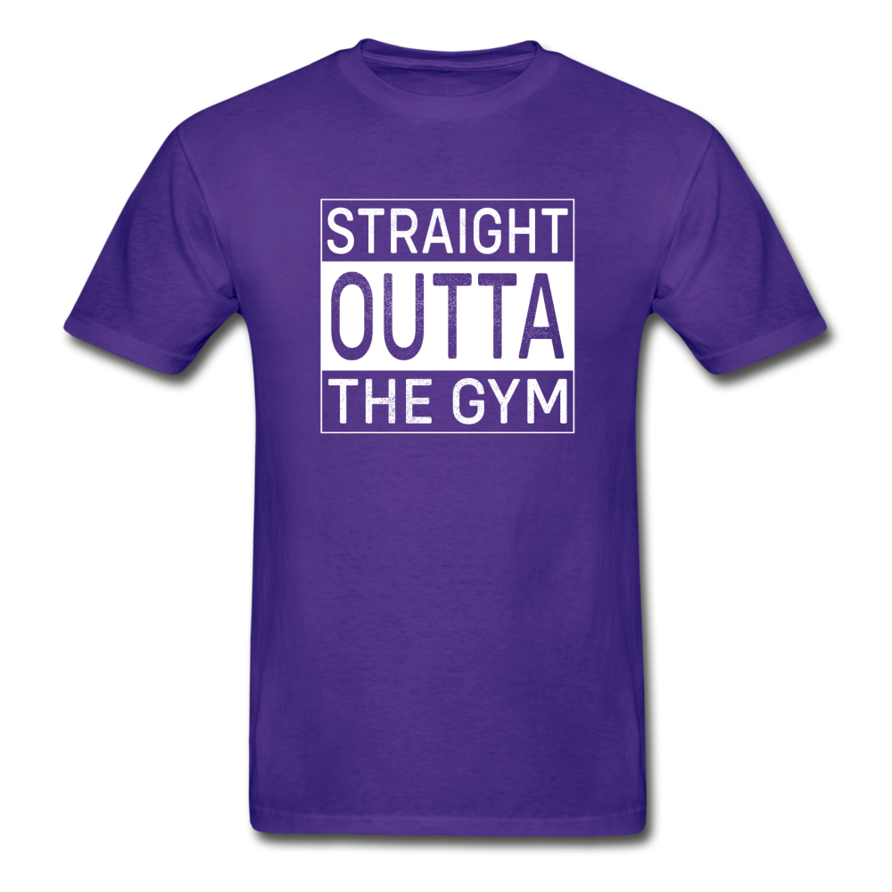 Hanes Adult Tagless Straight Outta the Gym T-Shirt - purple