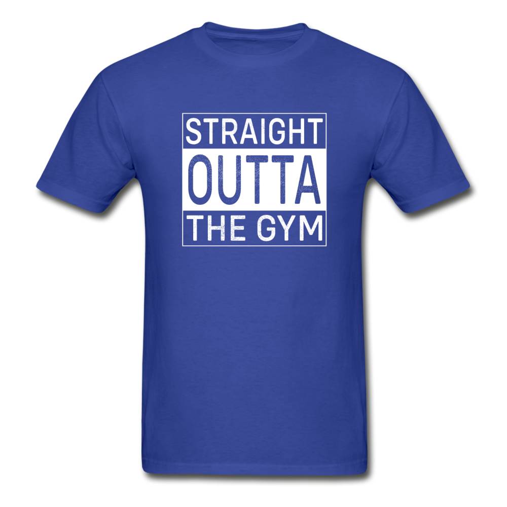 Hanes Adult Tagless Straight Outta the Gym T-Shirt - royal blue