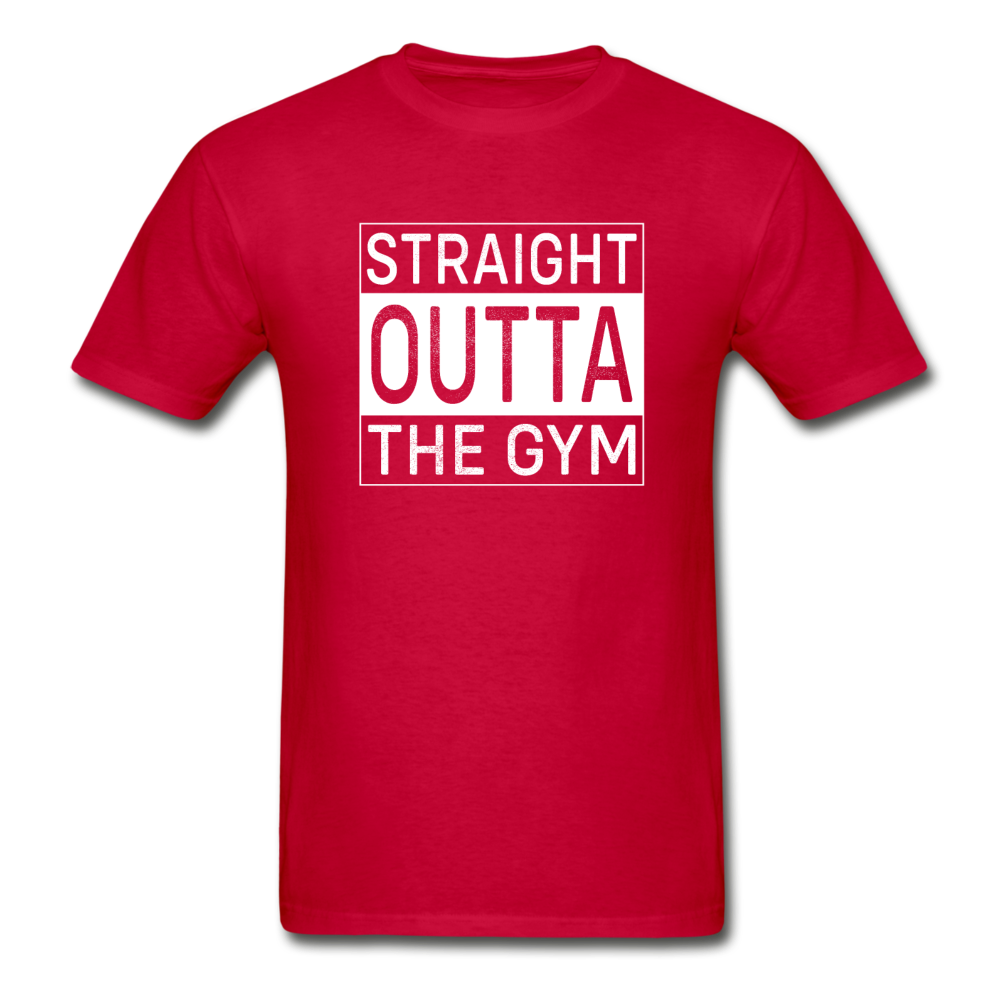 Hanes Adult Tagless Straight Outta the Gym T-Shirt - red