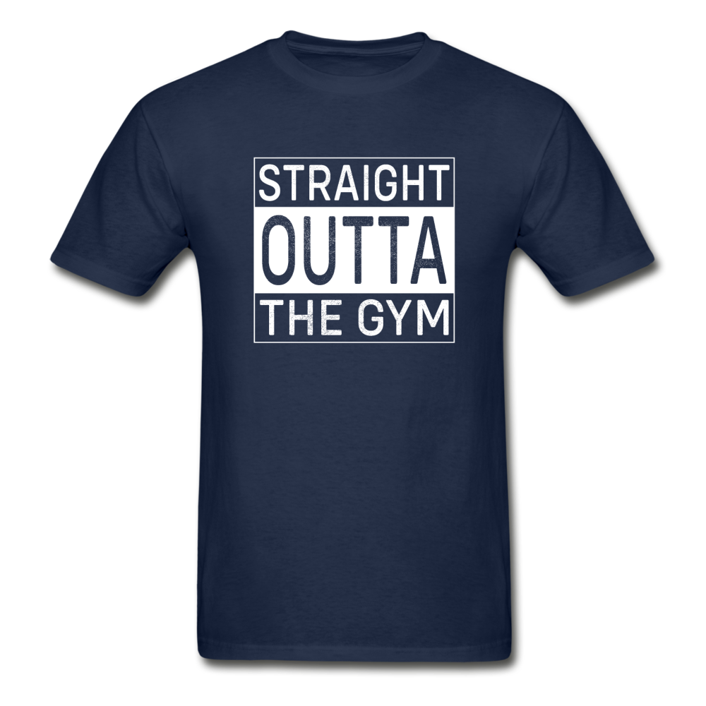 Hanes Adult Tagless Straight Outta the Gym T-Shirt - navy