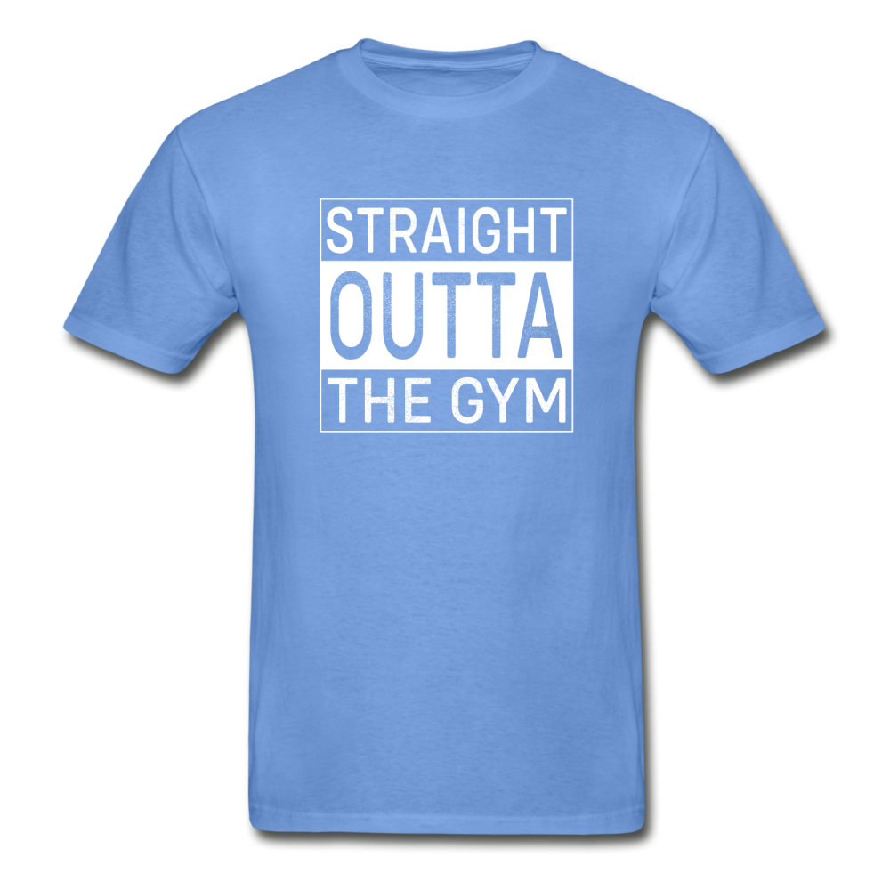 Hanes Adult Tagless Straight Outta the Gym T-Shirt - carolina blue