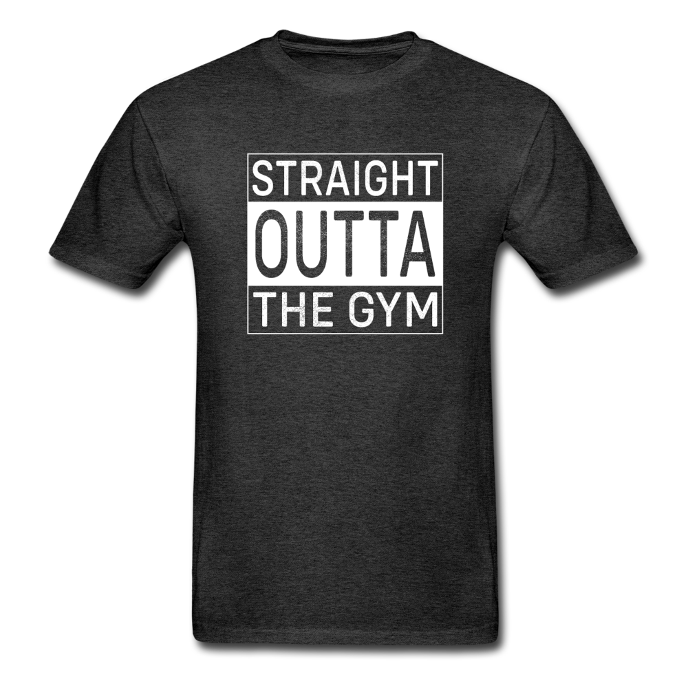 Hanes Adult Tagless Straight Outta the Gym T-Shirt - charcoal gray
