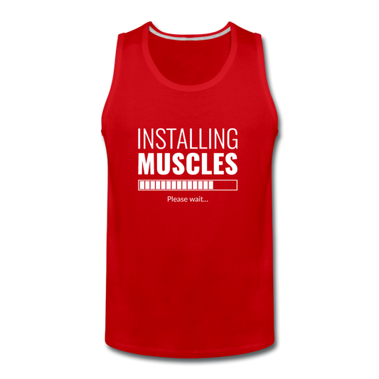 Men’s Premium Installing Muscles Tank - red
