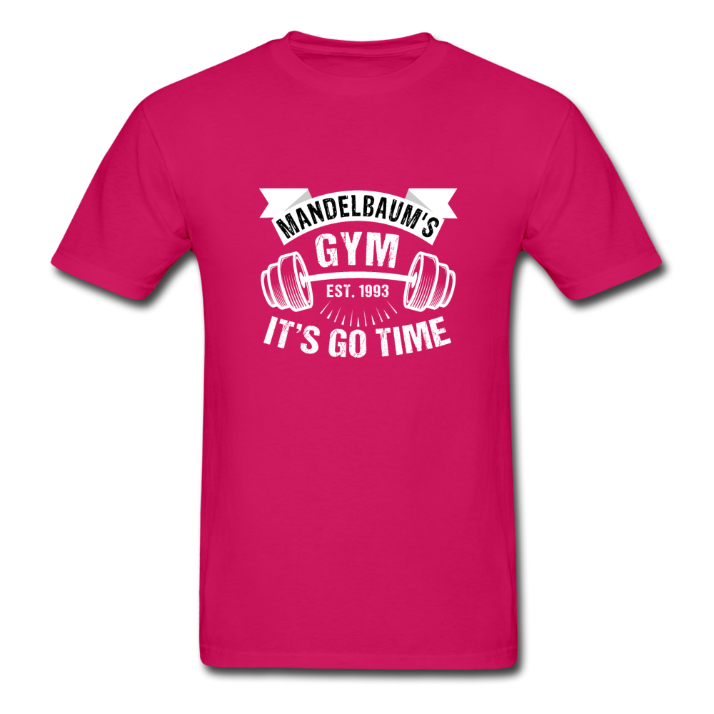 Gildan Ultra Cotton Adult Mandelbaum's Gym It's Go Time T-Shirt - fuchsia