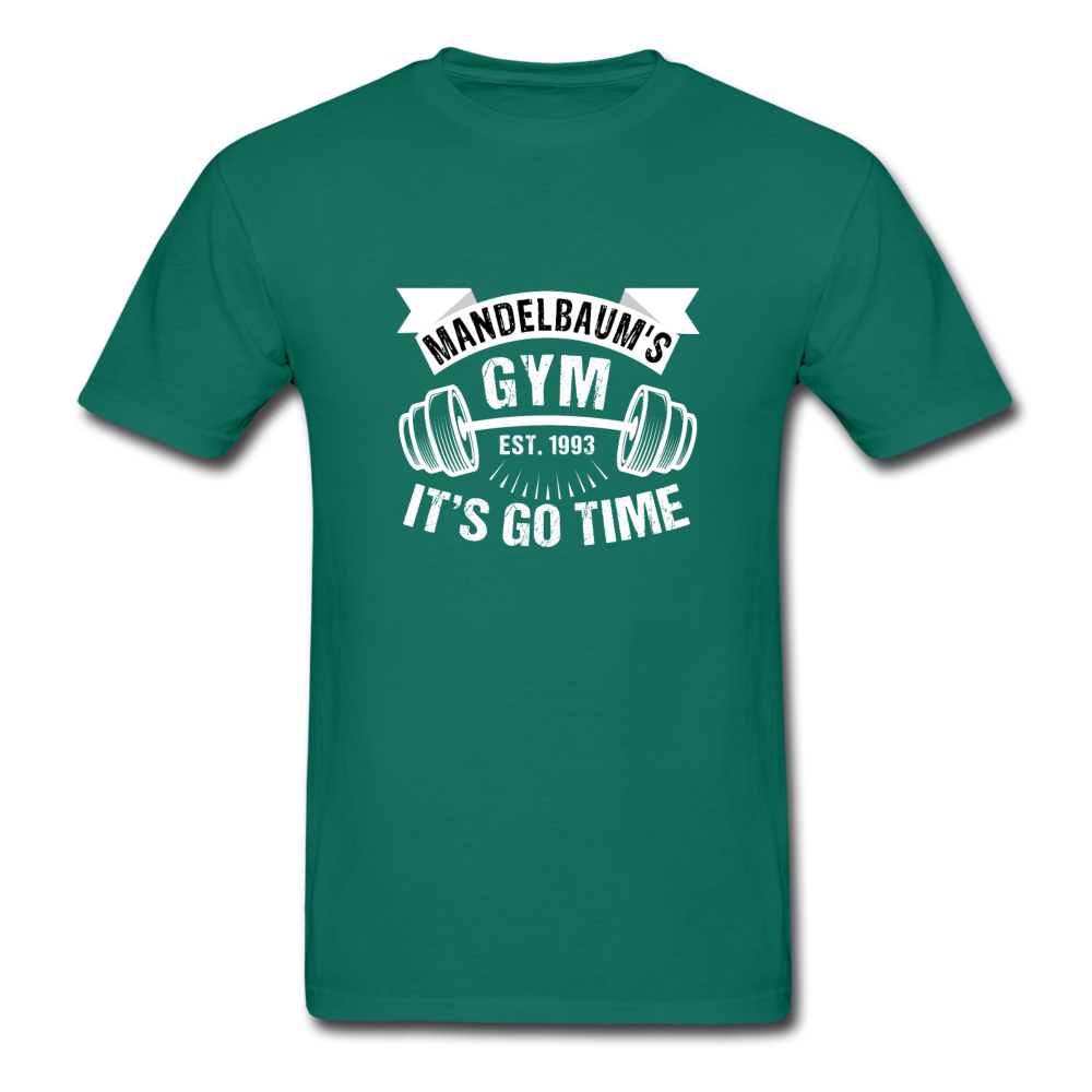 Gildan Ultra Cotton Adult Mandelbaum's Gym It's Go Time T-Shirt - petrol