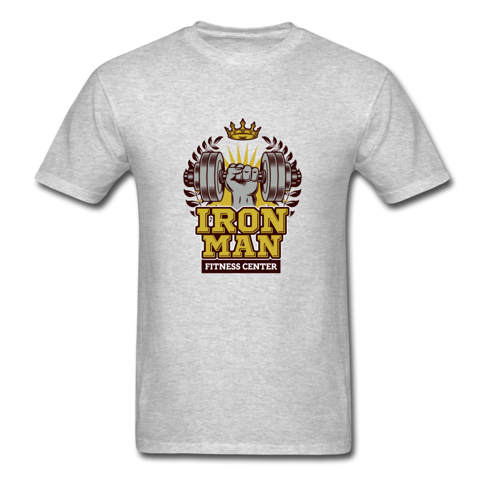 Unisex Classic Iron Man Fitness Center T-Shirt - heather gray