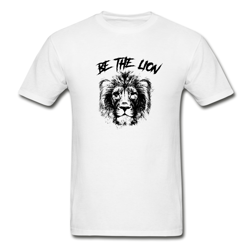 Hanes Adult Tagless Be the Lion T-Shirt - white