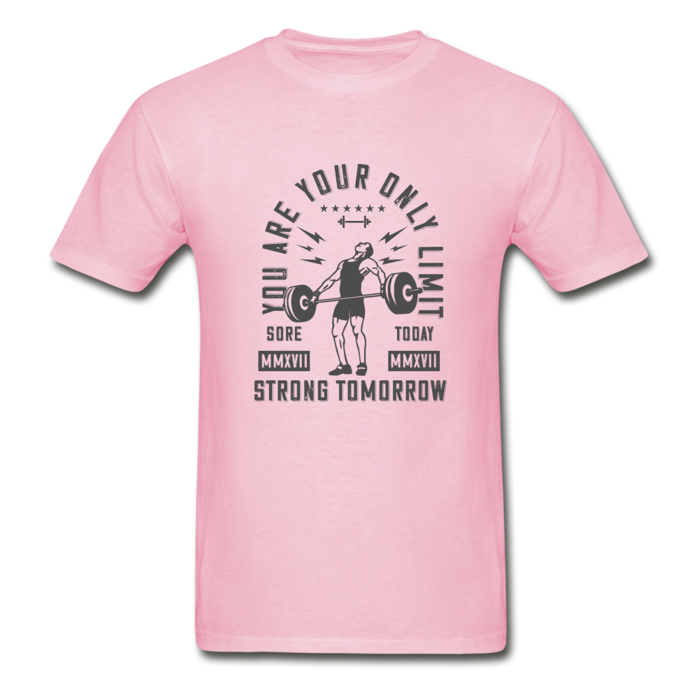 Gildan Ultra Cotton Adult You Are Your Only Limit T-Shirt - light pink