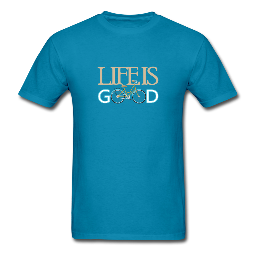 Unisex Classic Life is Good T-Shirt - turquoise