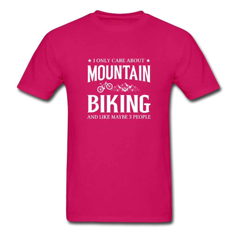 Gildan Ultra Cotton Adult Mountain Biking T-Shirt - fuchsia
