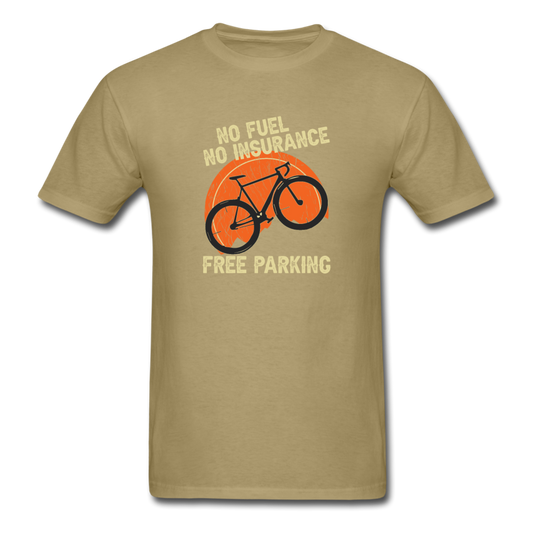 Unisex Classic Free Bike Parking T-Shirt - khaki