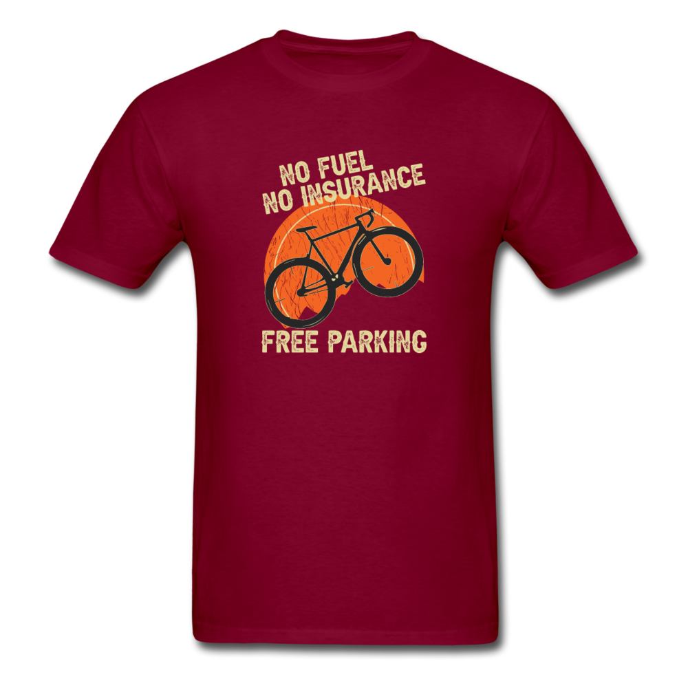 Unisex Classic Free Bike Parking T-Shirt - burgundy