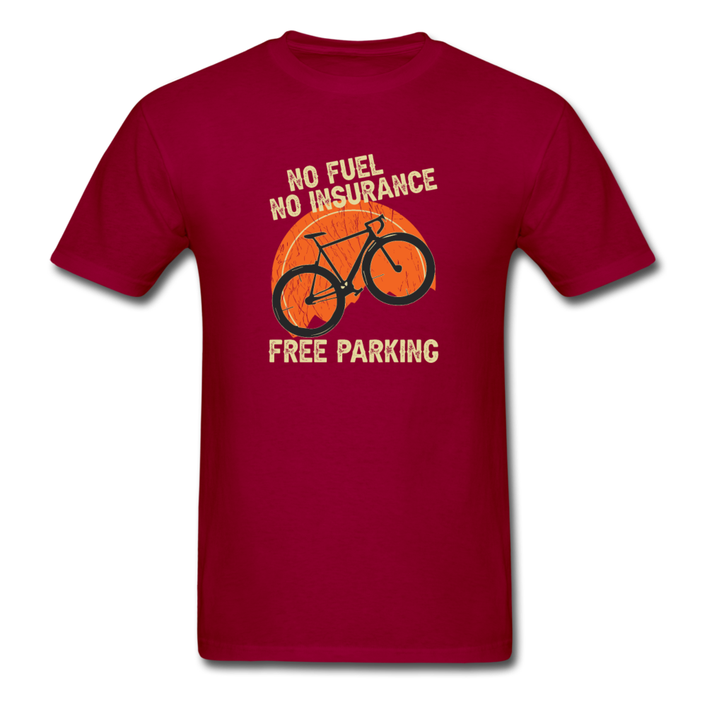 Unisex Classic Free Bike Parking T-Shirt - dark red