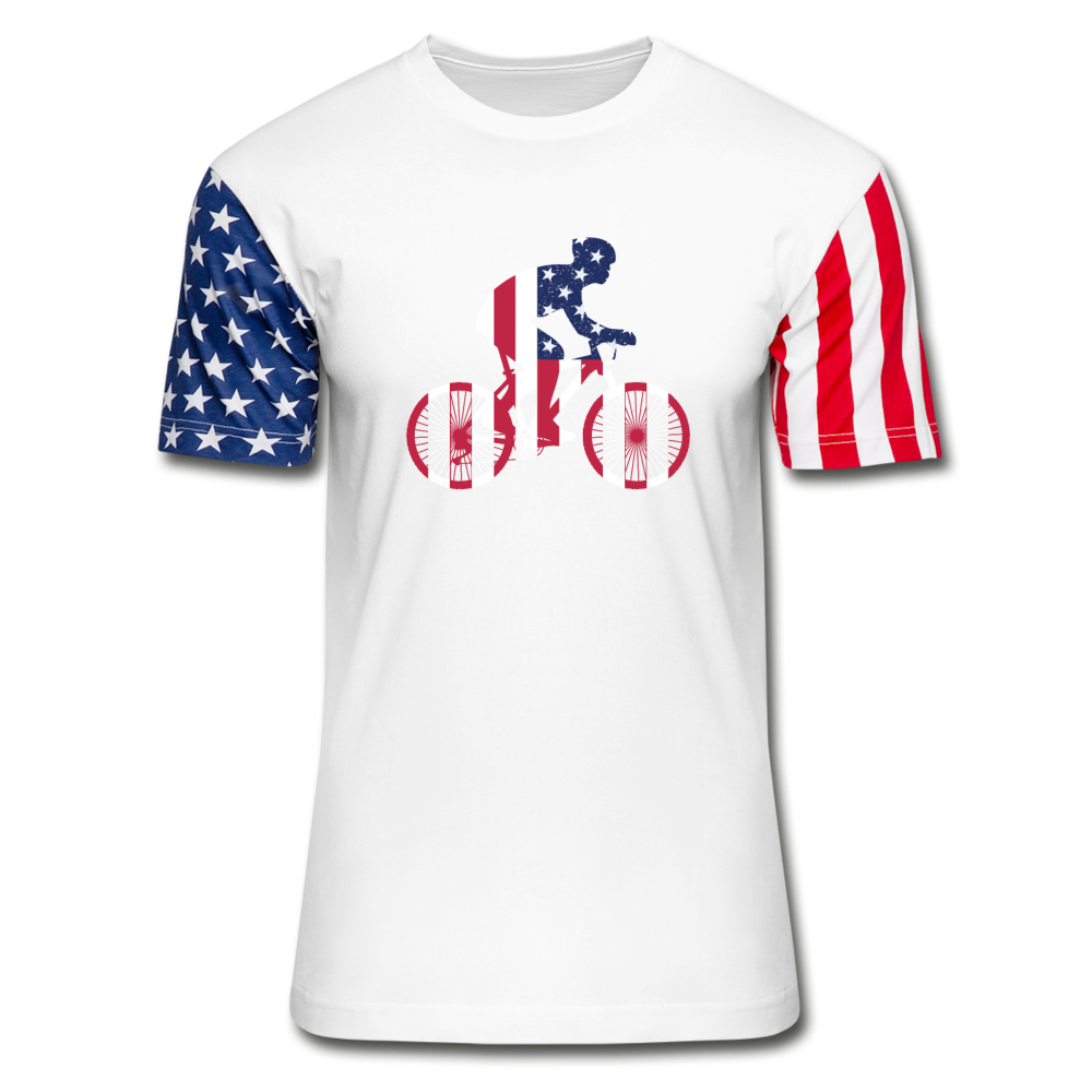 Stars & Stripes Cycling T-Shirt - white