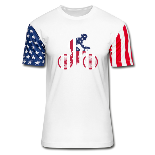 Stars & Stripes Cycling T-Shirt - white