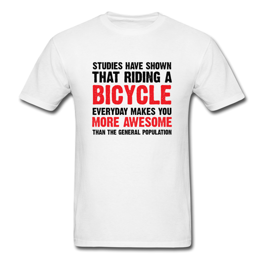 Unisex Classic Bicycle Studies T-Shirt - white