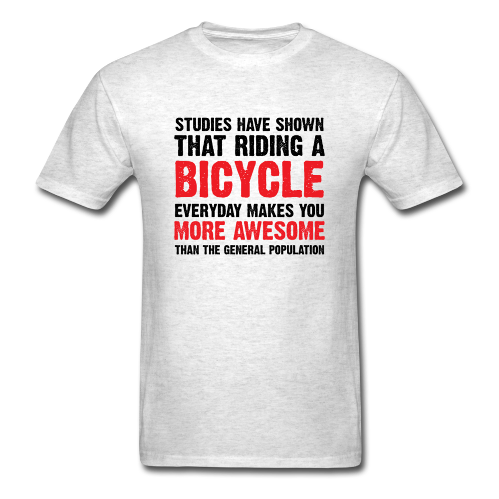 Unisex Classic Bicycle Studies T-Shirt - light heather gray
