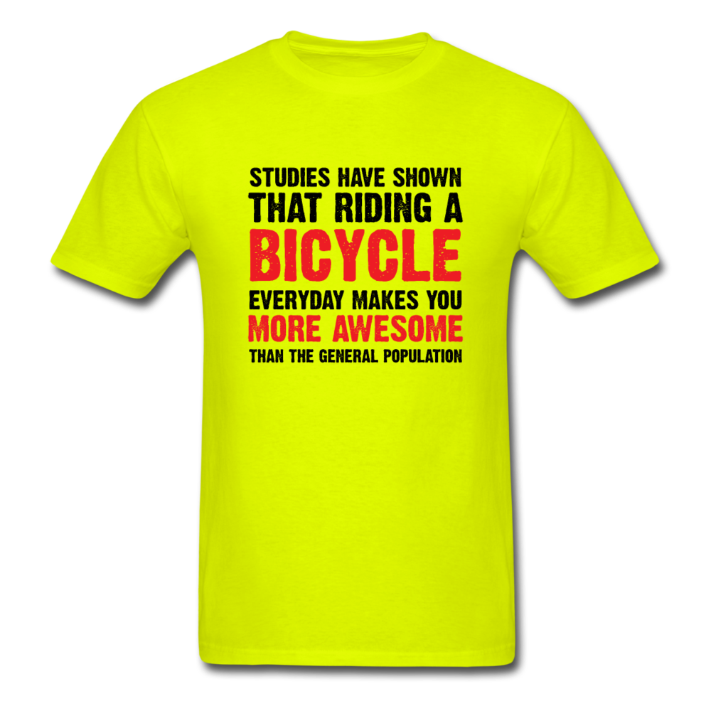 Unisex Classic Bicycle Studies T-Shirt - safety green