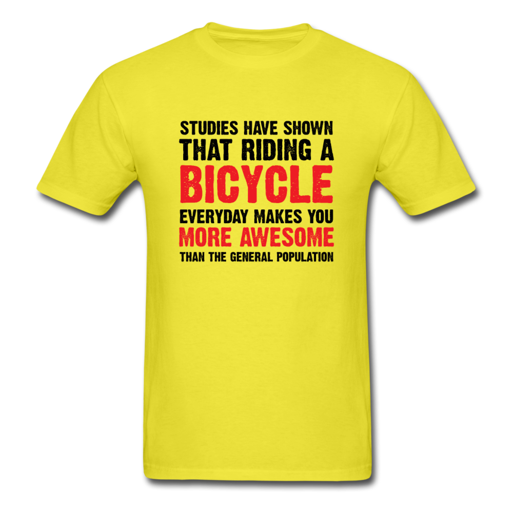 Unisex Classic Bicycle Studies T-Shirt - yellow