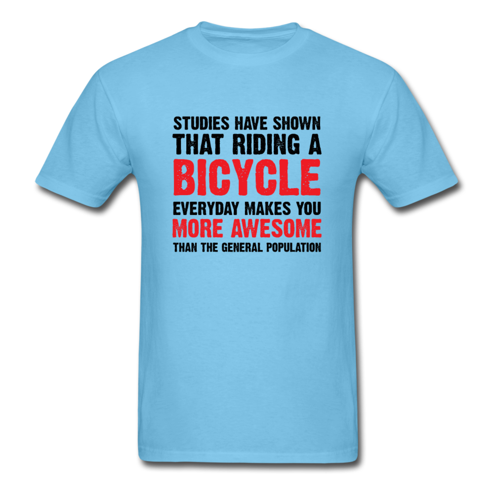 Unisex Classic Bicycle Studies T-Shirt - aquatic blue