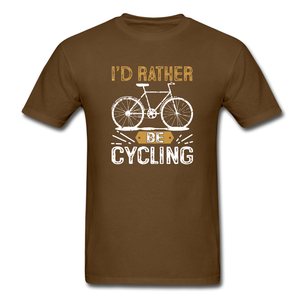 Unisex Classic I'd Rather Be CyclingT-Shirt - brown