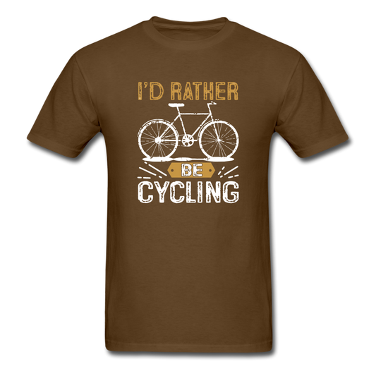 Unisex Classic I'd Rather Be CyclingT-Shirt - brown