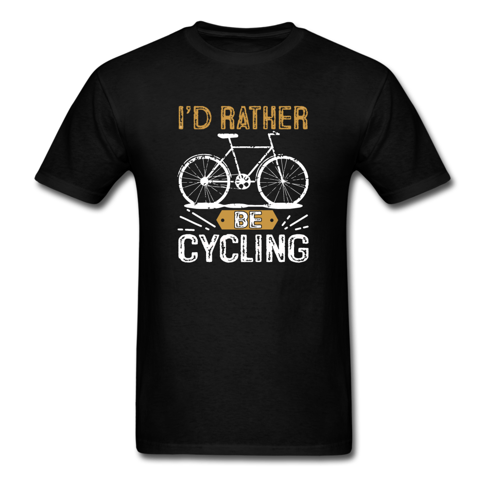 Unisex Classic I'd Rather Be CyclingT-Shirt - black
