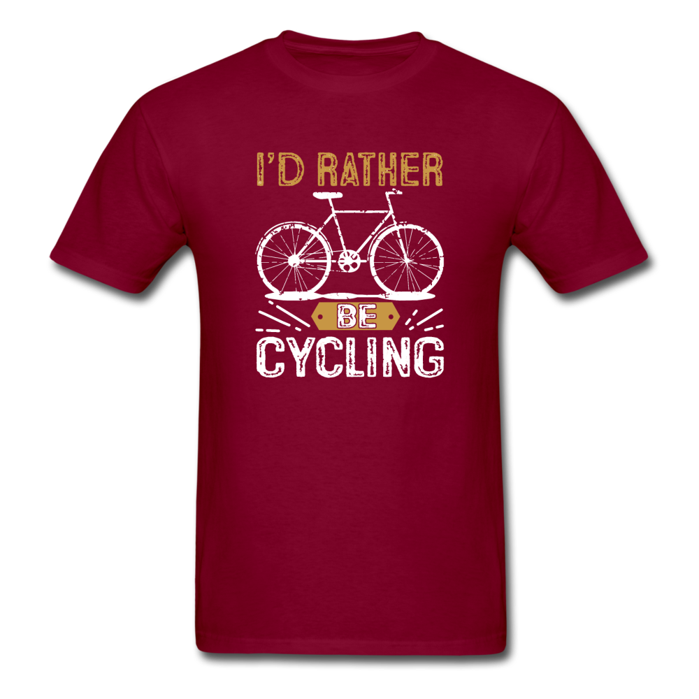 Unisex Classic I'd Rather Be CyclingT-Shirt - burgundy
