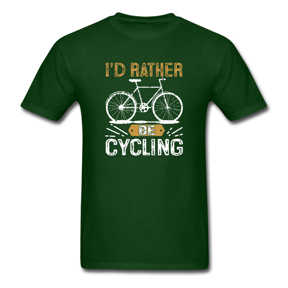 Unisex Classic I'd Rather Be CyclingT-Shirt - forest green