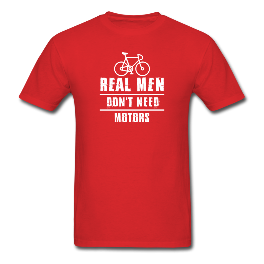 Unisex Classic Real Men Don't Need Motors T-Shirt - red