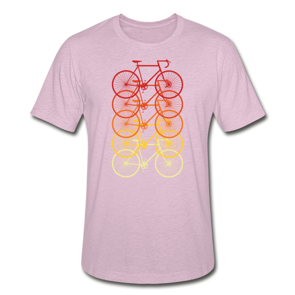 Unisex Heather Prism Stacked Bikes T-Shirt - heather prism lilac