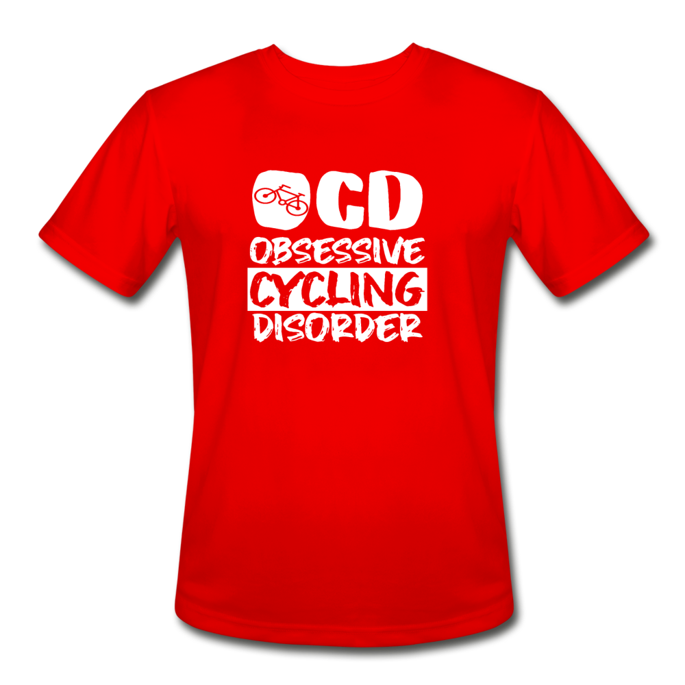 Men’s Moisture Wicking Performance OCD Cycling T-Shirt - red