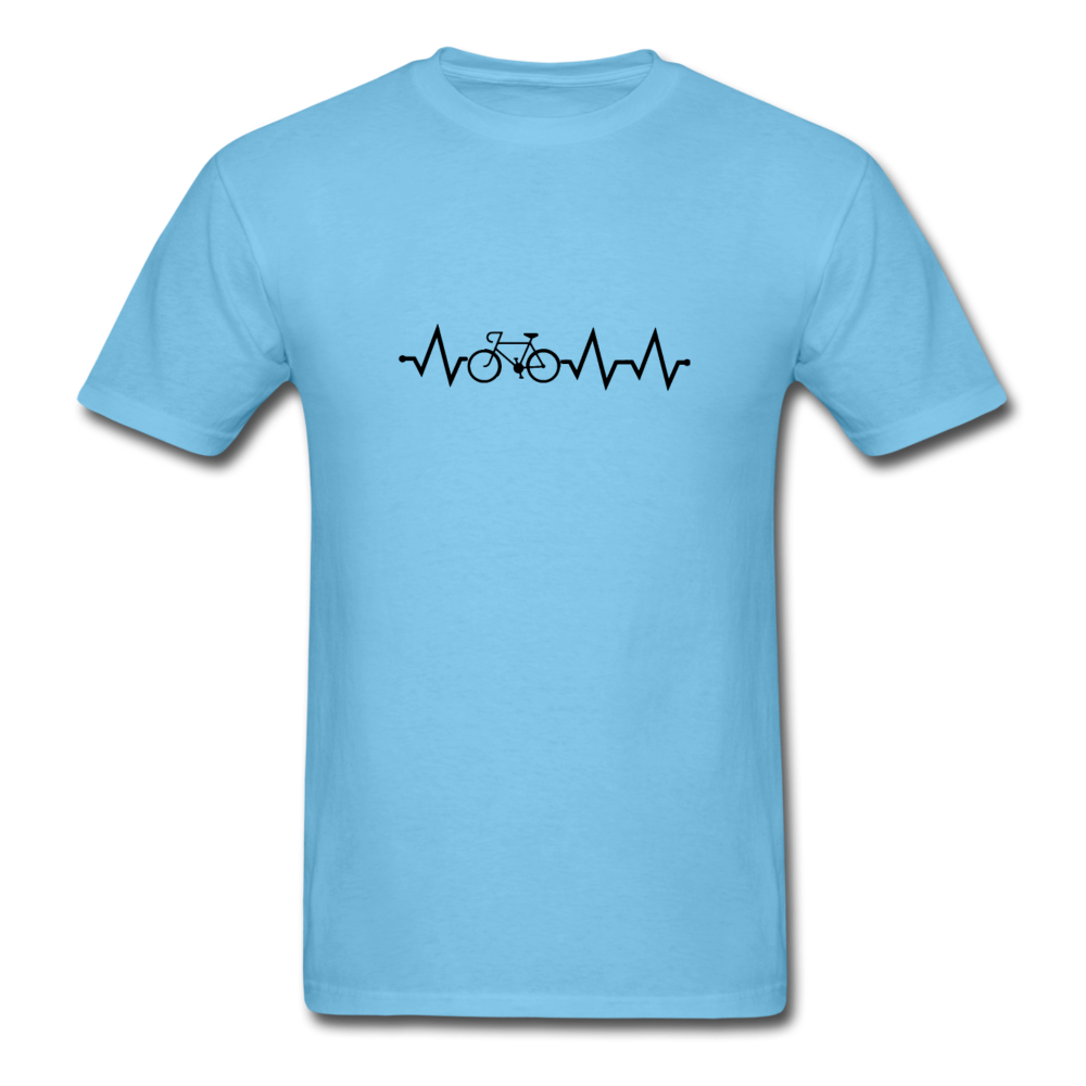 Unisex Classic Bike EKG T-Shirt - aquatic blue