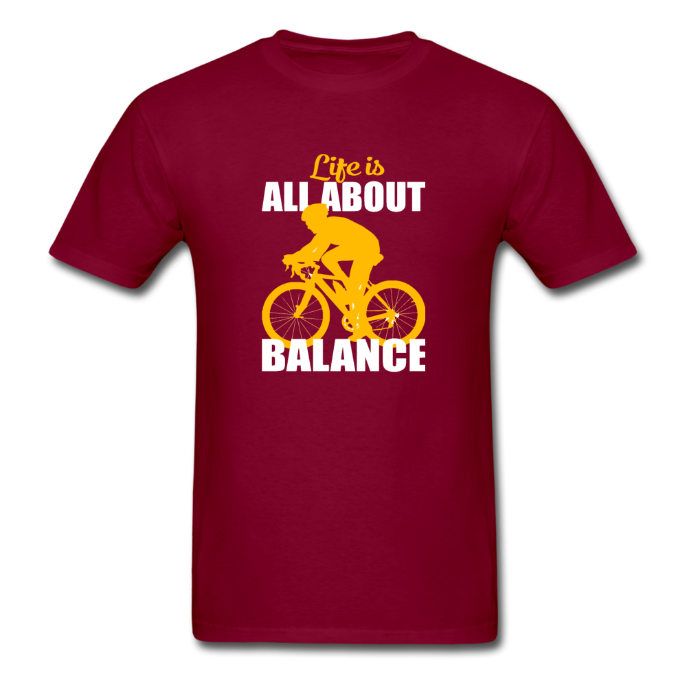 Unisex Classic Life Balance T-Shirt - burgundy