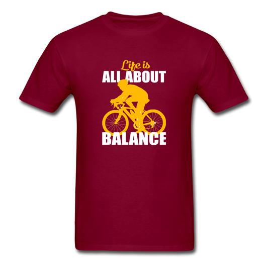 Unisex Classic Life Balance T-Shirt - burgundy