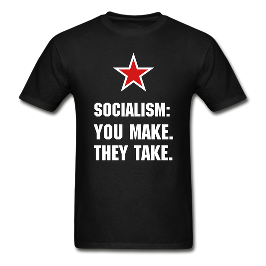 Hanes Adult Tagless Socialism T-Shirt - black