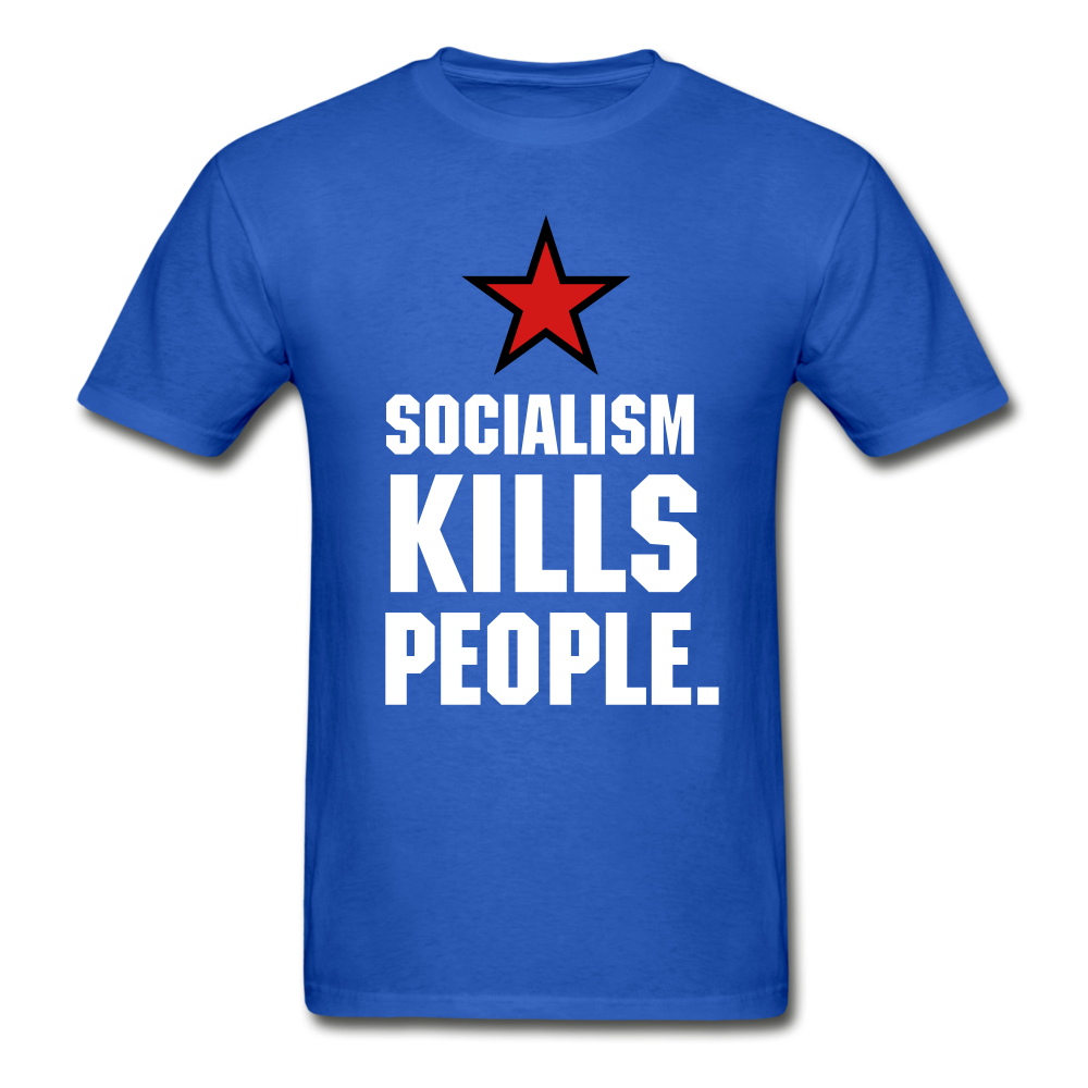 Gildan Ultra Cotton Adult Socialism Kills People T-Shirt - royal blue