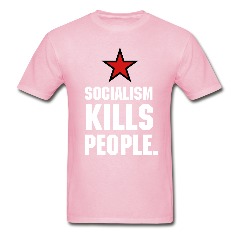 Gildan Ultra Cotton Adult Socialism Kills People T-Shirt - light pink